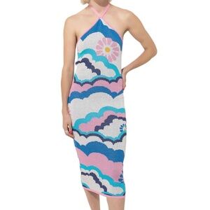 ***NWT*** Another Girl | Psychedelic Intarsia Halter Midi Dress | Sz M